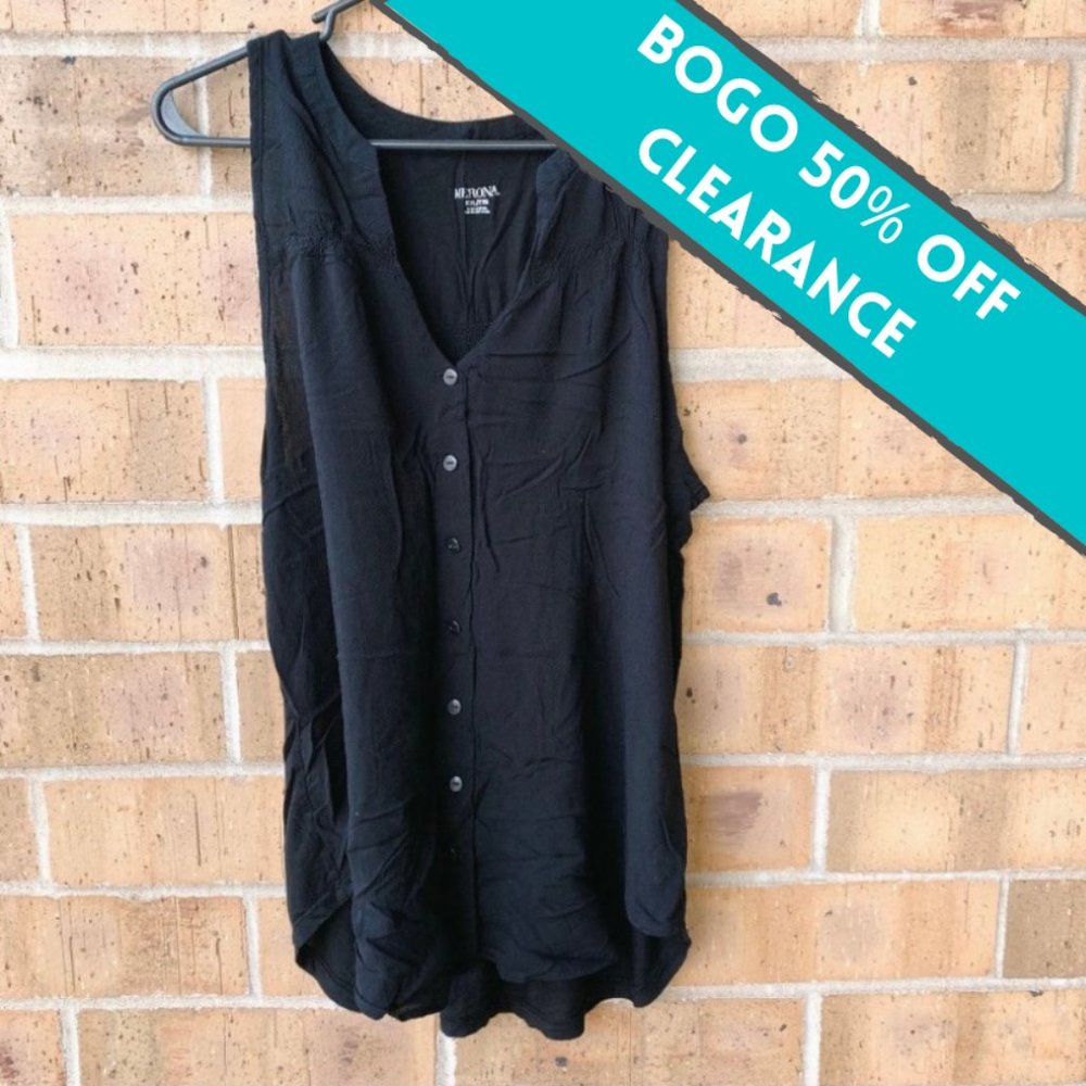 Merona Button Up Textured Sheer Tank Top
